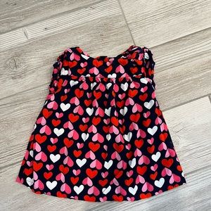 Gymboree Cap Sleeve Heart Blouse Size 18-24 M